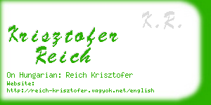 krisztofer reich business card